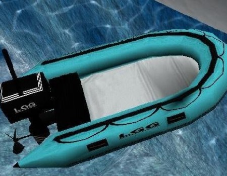 NEW RUBBER BOAT (BLUE)