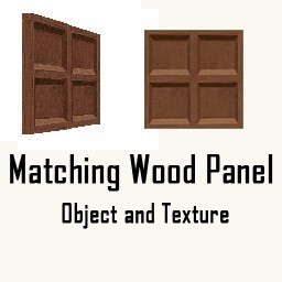 Matching Wood Panel Object and Texture