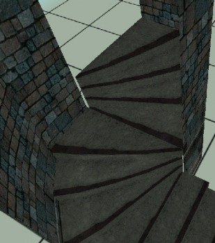 Curved Staircase: Stone