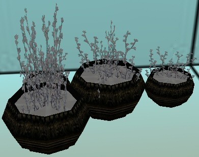 Snowy Potted Plants